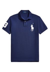 Polo Ralph Lauren Polo 710688969004 Granatowy Custom Slim Fit. Typ kołnierza: polo. Kolor: niebieski. Materiał: bawełna #4