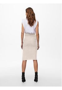 only - ONLY Spódnica ołówkowa Emma 15233600 Beżowy Slim Fit. Kolor: beżowy. Materiał: syntetyk #4