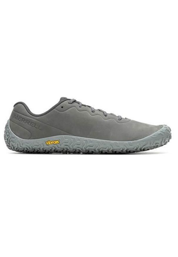 Buty do biegania męskie Merrell Vapor Glove 6. Zapięcie: sznurówki. Kolor: szary. Materiał: skóra, materiał, syntetyk. Szerokość cholewki: normalna
