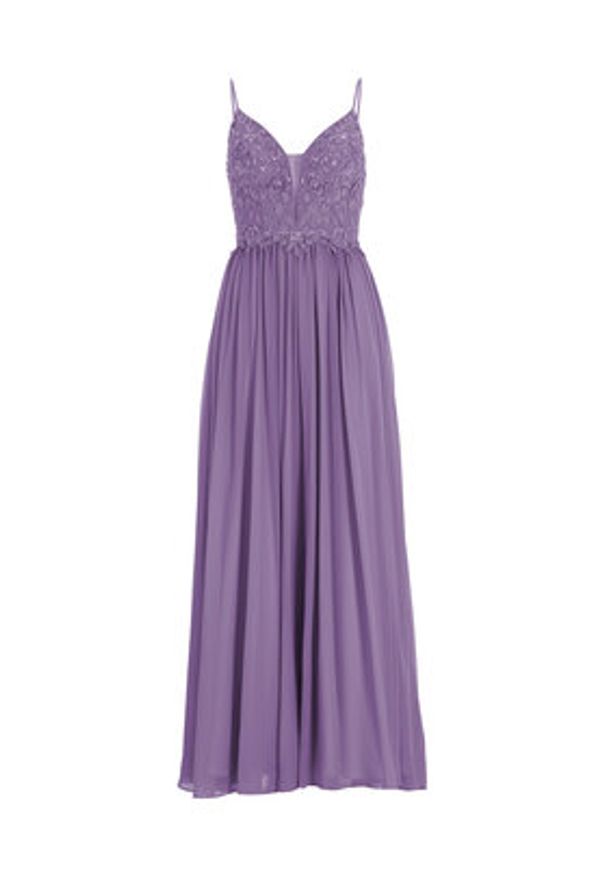 Hey Kyla Sukienka wieczorowa 5AI082HK Fioletowy Regular Fit. Kolor: fioletowy. Materiał: syntetyk. Styl: wizytowy