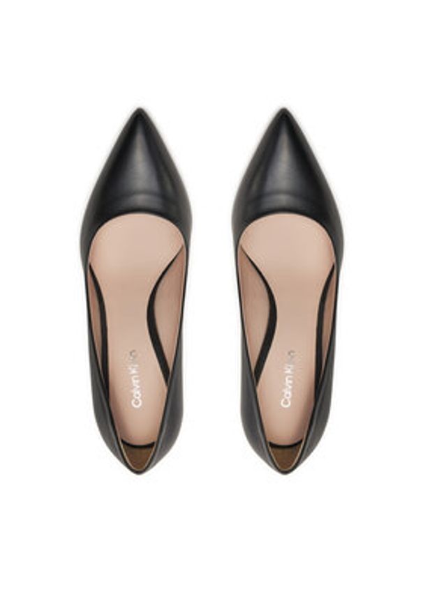 Calvin Klein Szpilki Heel Pump 90 Lth HW0HW02110 Czarny. Kolor: czarny. Materiał: skóra. Obcas: na szpilce