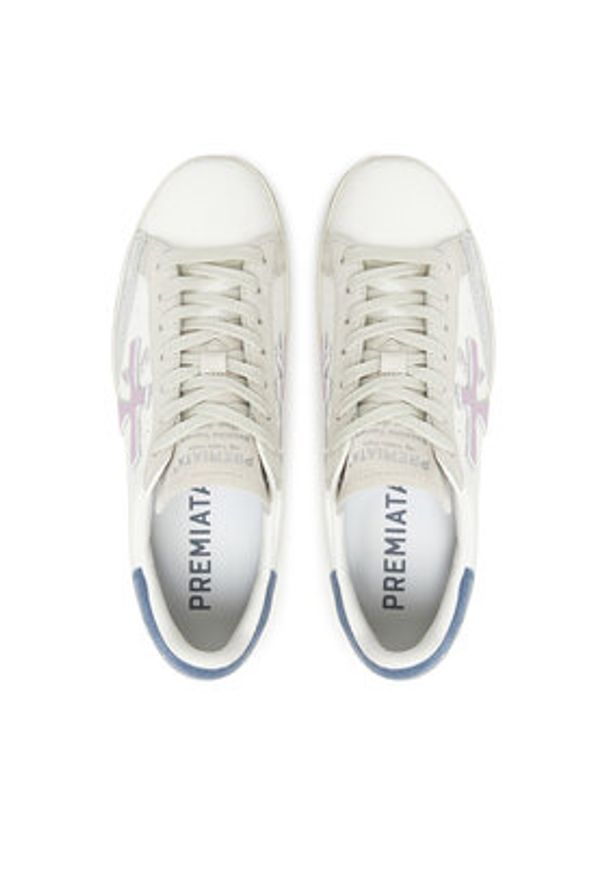 Premiata Sneakersy Stevend 7273 Écru. Materiał: skóra