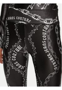 Versace Jeans Couture Legginsy 77HAC114 JS417 Czarny Slim Fit. Kolor: czarny. Materiał: syntetyk #5