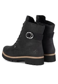 Rieker Trzewiki Z5723-00 Czarny. Kolor: czarny. Materiał: materiał #3