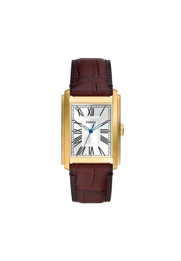 Fossil Zegarek Carraway FS6011 Brązowy. Kolor: brązowy. Materiał: skóra