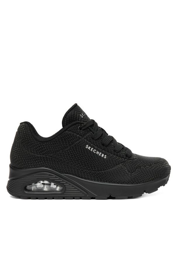 skechers - Skechers Sneakersy Uno 177861/BBK Czarny. Kolor: czarny. Materiał: skóra