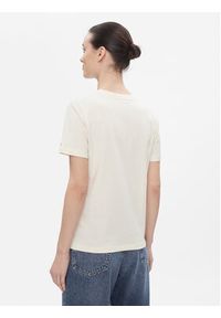 TOMMY HILFIGER - Tommy Hilfiger T-Shirt Reg Crest C-Nk Tee Ss WW0WW41058 Écru Regular Fit. Materiał: bawełna