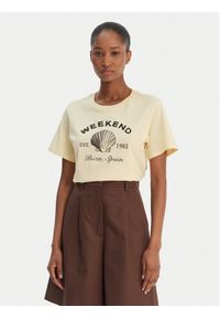Weekend Max Mara T-Shirt Bora 2615971042 Żółty Regular Fit. Kolor: żółty. Materiał: bawełna #1