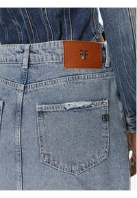 Fracomina Spódnica jeansowa FR24SG5005D419O1 Niebieski Regular Fit. Kolor: niebieski. Materiał: bawełna
