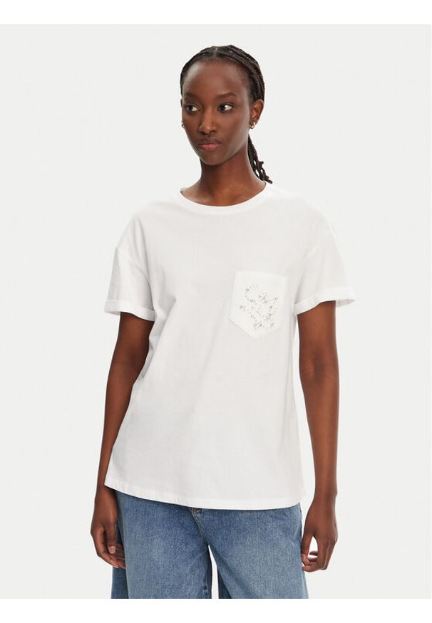 Liu Jo T-Shirt WA5140 JS904 Biały Regular Fit. Kolor: biały. Materiał: bawełna
