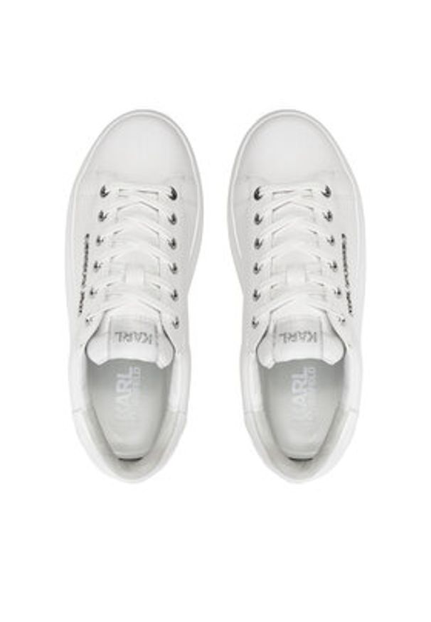 Karl Lagerfeld - KARL LAGERFELD Sneakersy KL62525N Biały. Kolor: biały. Materiał: skóra