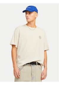 Jack & Jones - Jack&Jones T-Shirt Jackie 12271366 Beżowy Relaxed Fit. Kolor: beżowy. Materiał: bawełna