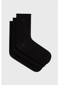 Calvin Klein Skarpetki (3-pack) damskie kolor czarny. Kolor: czarny #1