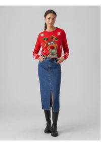 Vero Moda Sweter 10292636 Czerwony Regular Fit. Kolor: czerwony. Materiał: syntetyk #5