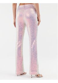ROTATE Spodnie materiałowe Sequin Straight 1117002208 Różowy Regular Fit. Kolor: różowy. Materiał: syntetyk #2