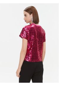 DKNY T-Shirt P3MH4SIT Różowy Regular Fit. Kolor: różowy. Materiał: syntetyk #2
