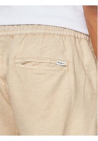 Pepe Jeans Szorty materiałowe Relaxed Linen Smart Shorts PM801093 Beżowy Regular Fit. Kolor: beżowy. Materiał: bawełna #5