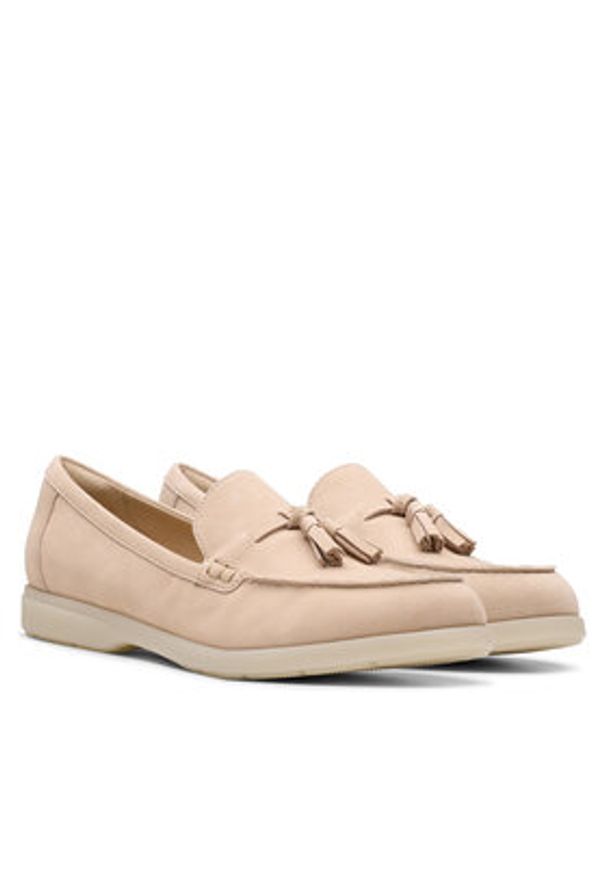 Clarks Mokasyny Narini Edge 26181453 Beżowy. Kolor: beżowy. Materiał: zamsz, skóra