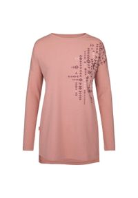 Lowa - Koszulka damska Loaf Abvera w kolorze różowym 2XL - miękki bawełniany materiał. Kolor: różowy. Materiał: bawełna, materiał. Długość rękawa: długi rękaw. Wzór: nadruk #1