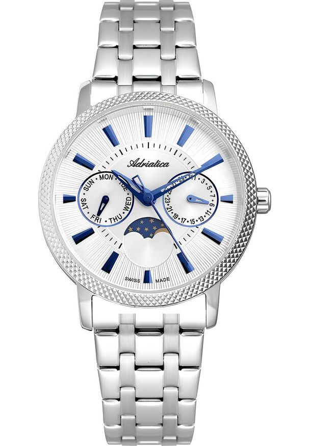 Zegarek Adriatica Zegarek damski Adriatica A3808.51B3QF srebrny. Kolor: srebrny
