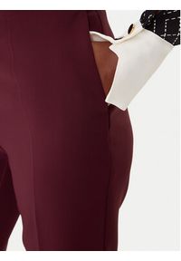 Elisabetta Franchi Spodnie materiałowe PA-030-46E2-V250 Bordowy Regular Fit. Kolor: czerwony. Materiał: syntetyk #8