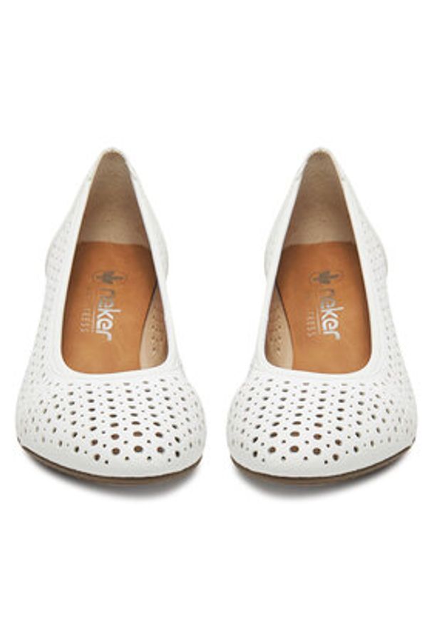 Rieker Czółenka CEO-41057-80 Biały. Kolor: biały. Materiał: materiał