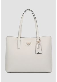 Guess - GUESS Biała damska torebka Girlfriend Tote. Kolor: biały. Styl: elegancki, casual