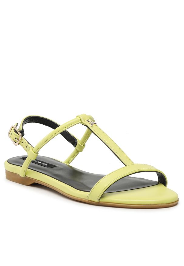 Sandały Patrizia Pepe CX0249/L011-Y430 Light Sunny Lime. Kolor: zielony. Materiał: skóra