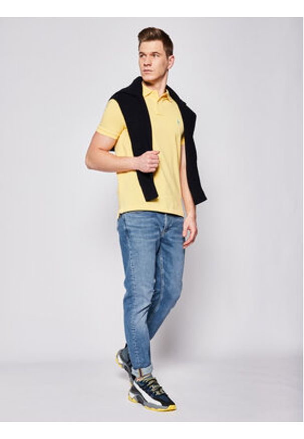 Polo Ralph Lauren Polo Core Replen 710782592 Żółty Custom Slim Fit. Typ kołnierza: polo. Kolor: żółty. Materiał: bawełna