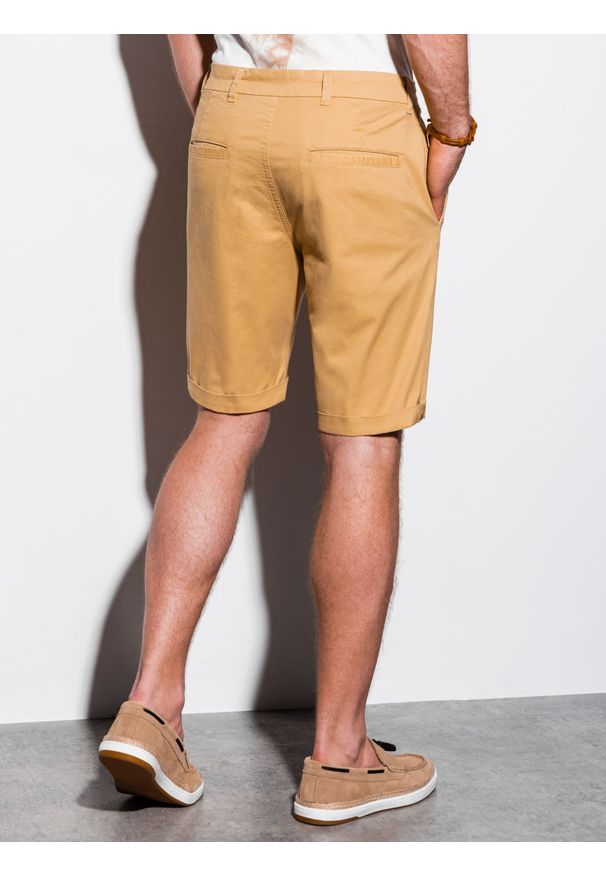Beżowe szorty Ombre Clothing na lato, krótkie