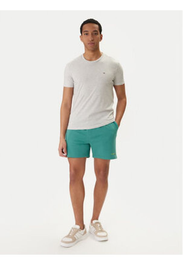 Tommy Jeans T-Shirt DM0DM20363 Szary Slim Fit. Kolor: szary. Materiał: bawełna