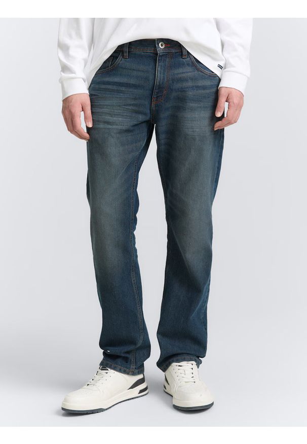 Tom Tailor - Męskie Spodnie Jeansowe Marvin Straight Mid Stone Blue Grey Denim 1047981 10162, W36 L34. Okazja: na co dzień. Sezon: lato. Styl: klasyczny, casual, elegancki