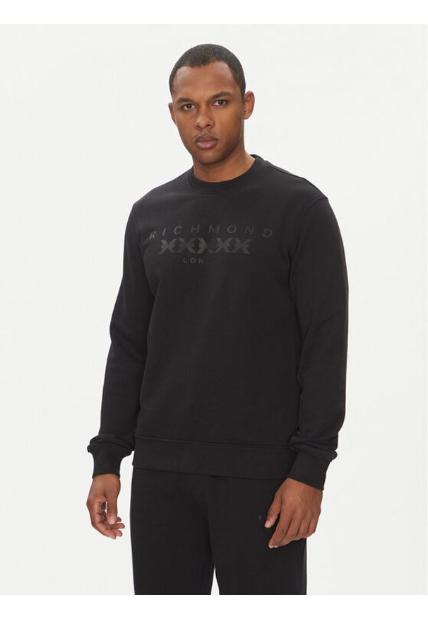 Richmond X Bluza Mateus UMP25005FE Czarny Regular Fit. Kolor: czarny. Materiał: bawełna