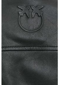 Pinko ramoneska skórzana damska kolor czarny przejściowa. Okazja: na co dzień. Kolor: czarny. Materiał: skóra. Styl: casual, klasyczny #3