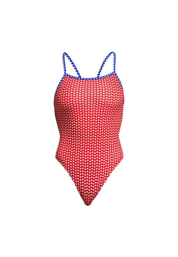 FUNKITA - Strój pływacki jednoczęściowy damski Funkita Strength One Piece. Kolor: czerwony, wielokolorowy