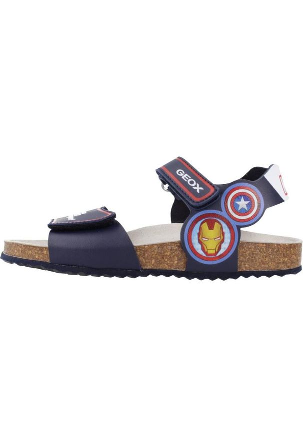 Geox - Sandały GEOX J GHITA BOY Niebieski. Kolor: niebieski. Materiał: syntetyk, tkanina. Sezon: lato