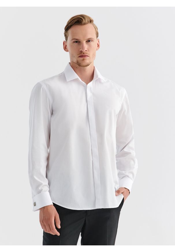 Pako Lorente - PAKO LORENTE – Koszula męska WIT P000B-1X-406-B-K. Typ kołnierza: kołnierzyk klasyczny. Materiał: poliester, bawełna. Długość rękawa: długi rękaw. Długość: długie. Wzór: gładki. Styl: klasyczny, elegancki