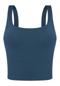 GIRLFRIEND COLLECTIVE - Girlfriend Collective Top Tommy 1045 Granatowy Slim Fit. Kolor: niebieski. Materiał: syntetyk