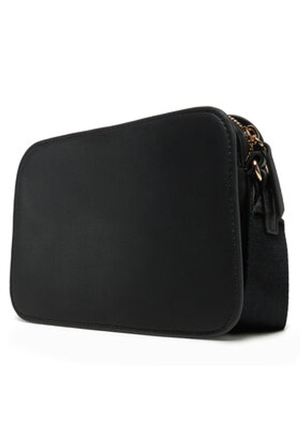 TOMMY HILFIGER - Tommy Hilfiger Torebka Th Logotape Camera Bag AW0AW17229 Czarny. Kolor: czarny. Materiał: skórzane
