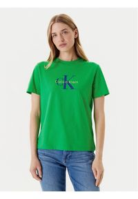 Calvin Klein Jeans T-Shirt Hero Classic LV047B865G Zielony Regular Fit. Kolor: zielony. Materiał: bawełna
