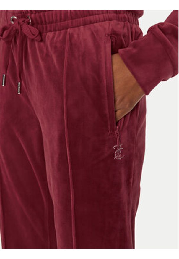Juicy Couture Spodnie dresowe Tina JCAPW045 Czerwony Regular Fit. Kolor: czerwony. Materiał: syntetyk