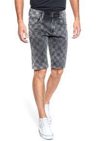 Mustang - SPODENKI MUSTANG 5-Pocket-Shorts 1009594 4000 45. Materiał: jeans. Wzór: kratka #6