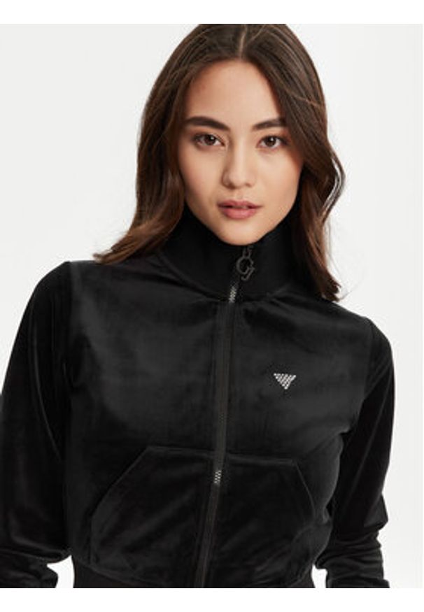 Guess Bluza V3BQ22 K0232 Czarny Regular Fit. Kolor: czarny. Materiał: syntetyk