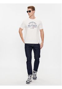 TOMMY HILFIGER - Tommy Hilfiger T-Shirt Graphic MW0MW32641 Biały Regular Fit. Kolor: biały. Materiał: bawełna #3