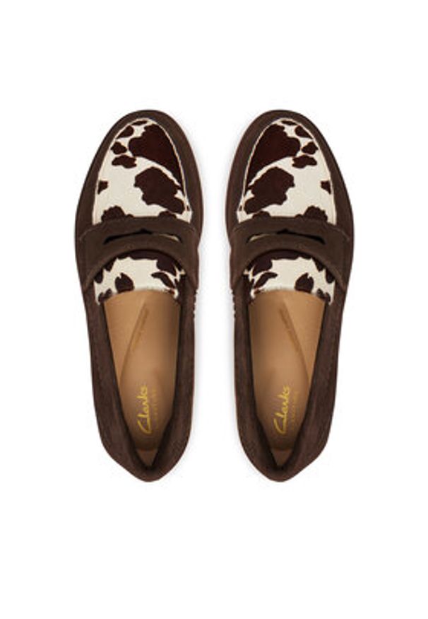 Clarks Lordsy Straven Edge 26186597 Brązowy. Kolor: brązowy. Materiał: skóra