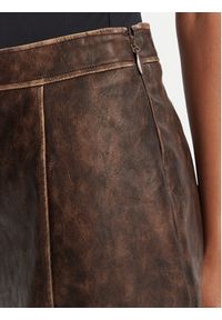 Guess Spódnica z imitacji skóry W5YD46 WHDI0 Brązowy Regular Fit. Kolor: brązowy. Materiał: skóra #2
