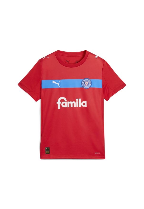 Puma - Młodzieżowa koszulka wyjazdowa Holstein Kiel 25/26 PUMA Red Ignite Blue White. Kolor: czerwony, niebieski, wielokolorowy, biały. Sport: piłka nożna