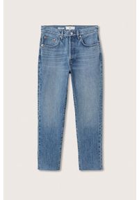 mango - Mango jeansy Havana damskie high waist. Stan: podwyższony. Kolor: niebieski #4