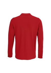 SOL'S - Koszulka Polo Z Długim Rękawem Dla Dorosłych Unisex Polycotton. Okazja: na co dzień. Typ kołnierza: polo. Kolor: czerwony. Długość rękawa: długi rękaw. Długość: długie. Styl: casual
