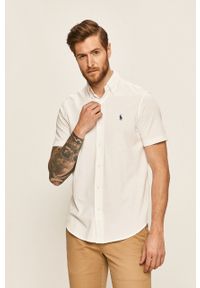 Polo Ralph Lauren - Koszula 710798291002. Okazja: na co dzień. Typ kołnierza: polo. Kolor: biały. Materiał: dzianina. Wzór: gładki. Styl: casual #5